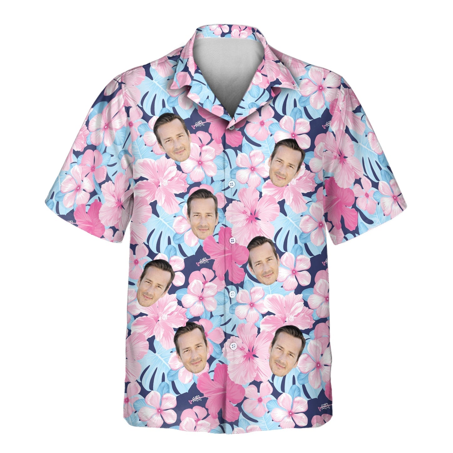 Tropical Floral Escape | Aloha Custom Hawaiian Shirts with Faces or Logos Unisex T-shirt, Sweatshirt, Hoodie, Long Sleeve Tee - T-Shirt, Sweatshirt, Hoodie
