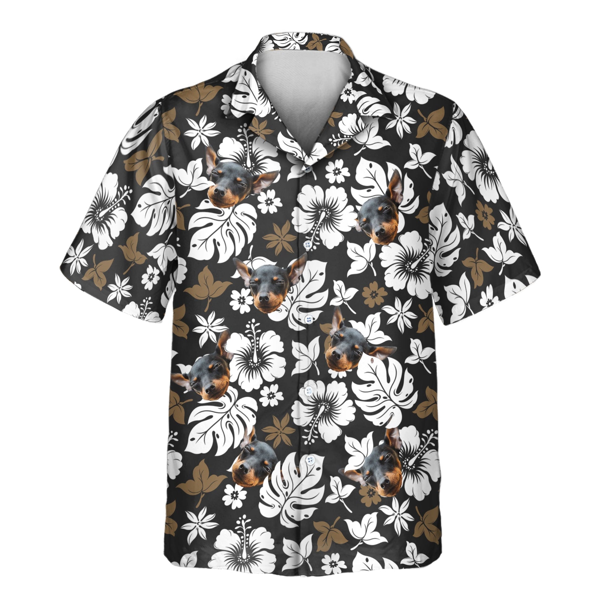 Tropical Hibiscus Flower | Aloha Custom Hawaiian Shirts with Faces or Logos Unisex T-shirt, Sweatshirt, Hoodie, Long Sleeve Tee - T-Shirt, Sweatshirt, Hoodie