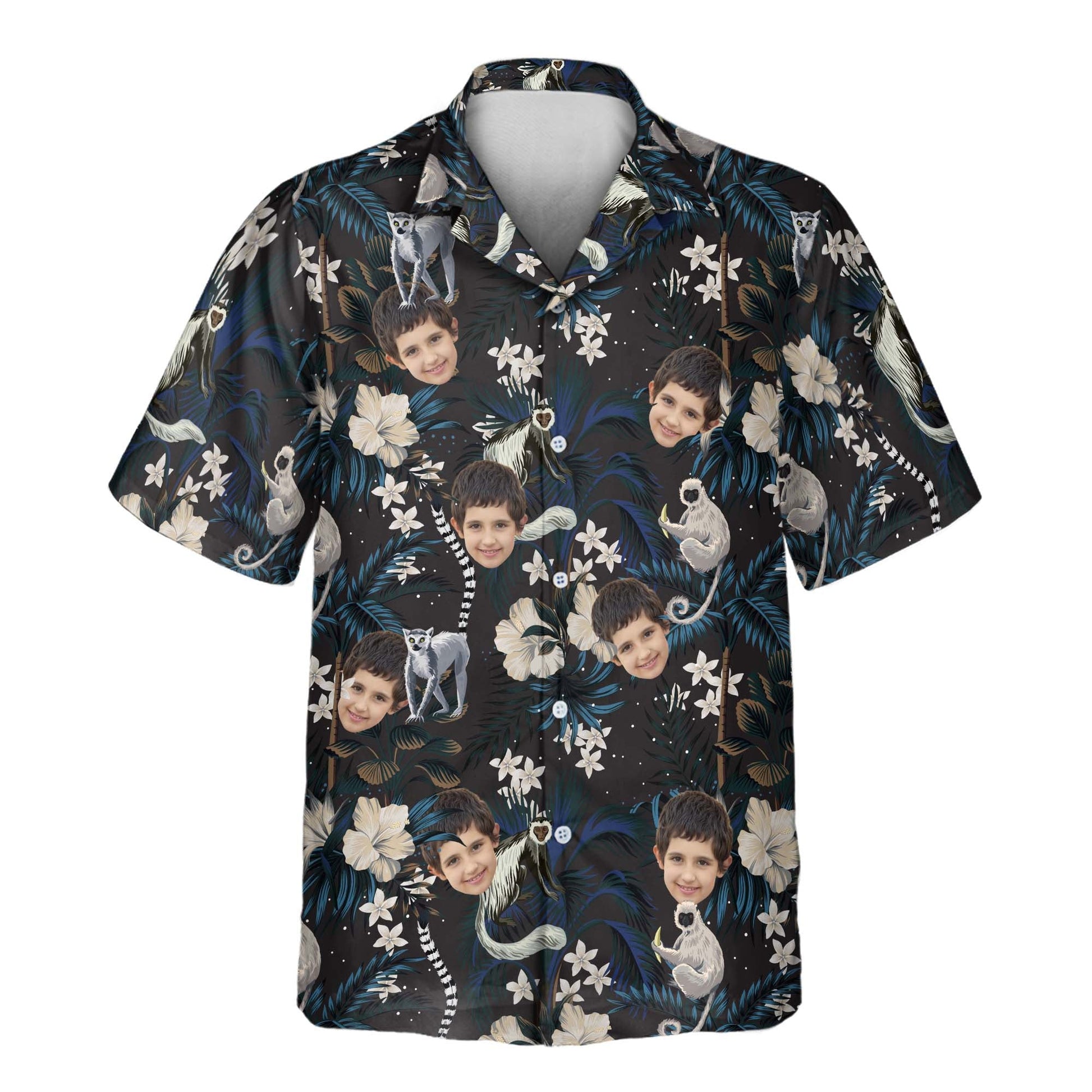Tropical Night Bloom | Aloha Custom Hawaiian Shirts with Faces or Logos Unisex T-shirt, Sweatshirt, Hoodie, Long Sleeve Tee - T-Shirt, Sweatshirt, Hoodie