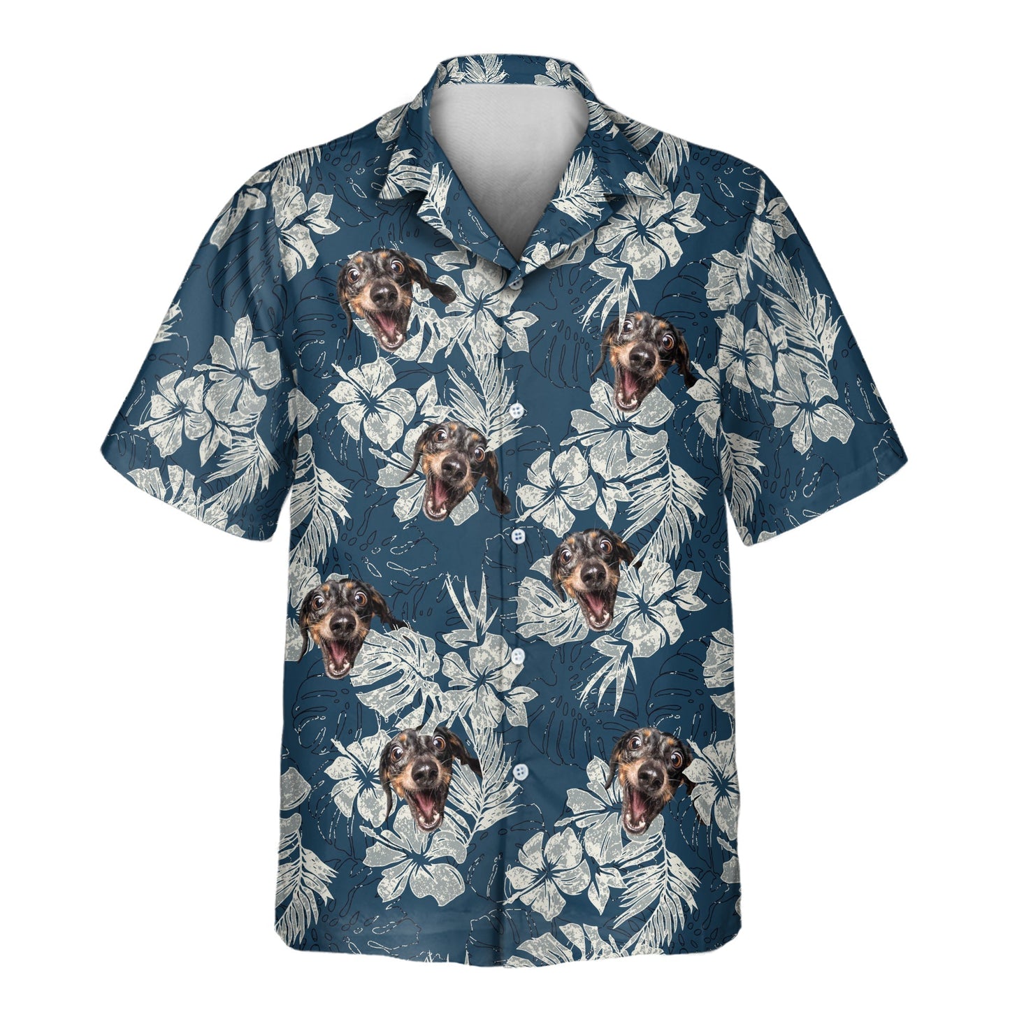 Vintage Hibiscus Vibes | Aloha Custom Hawaiian Shirts with Faces or Logos Unisex T-shirt, Sweatshirt, Hoodie, Long Sleeve Tee - T-Shirt, Sweatshirt, Hoodie