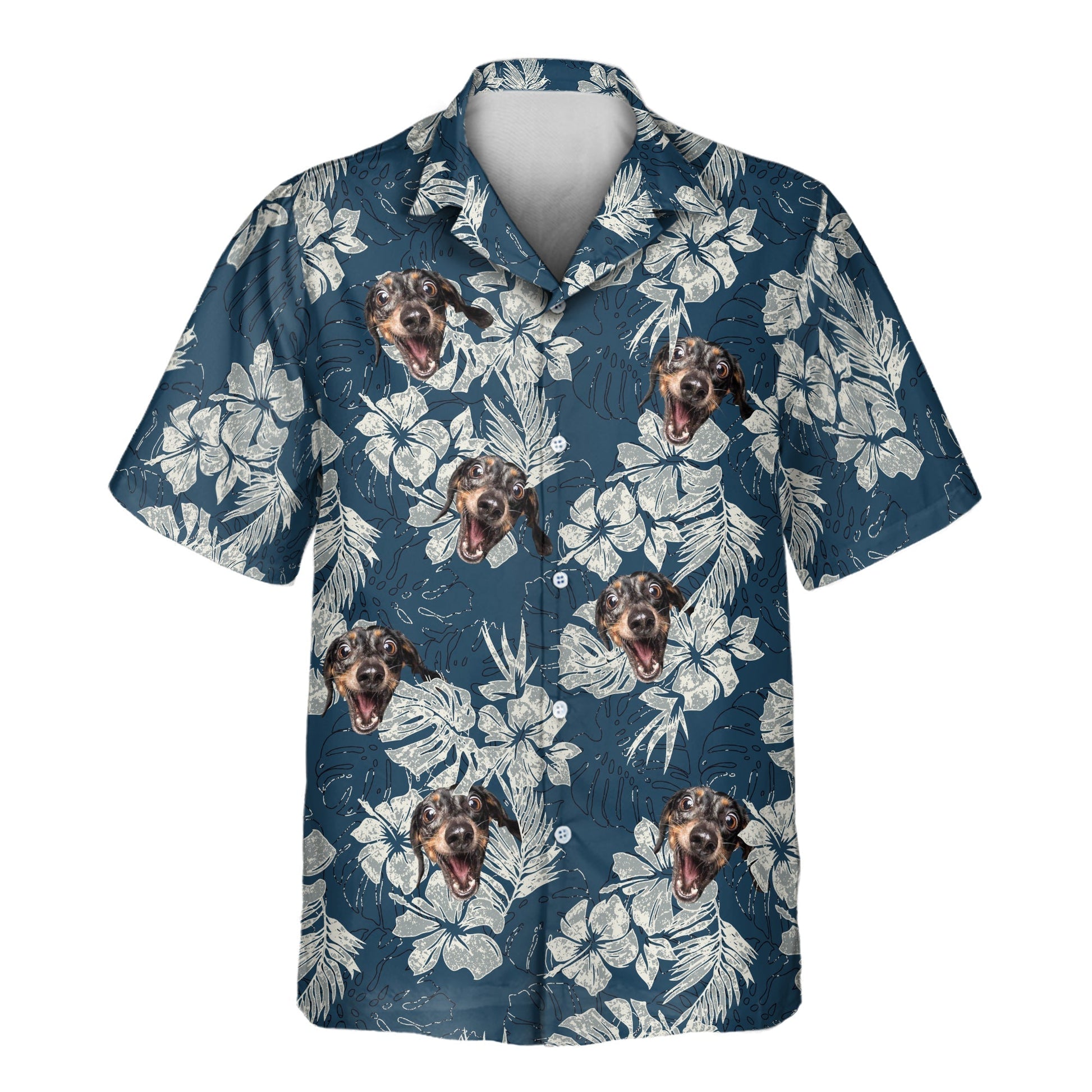 Vintage Hibiscus Vibes | Aloha Custom Hawaiian Shirts with Faces or Logos Unisex T-shirt, Sweatshirt, Hoodie, Long Sleeve Tee - T-Shirt, Sweatshirt, Hoodie