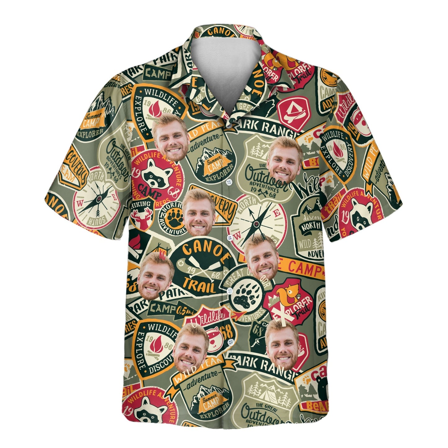 Wilderness Adventure | Aloha Custom Hawaiian Shirts with Faces or Logos Unisex T-shirt, Sweatshirt, Hoodie, Long Sleeve Tee - T-Shirt, Sweatshirt, Hoodie