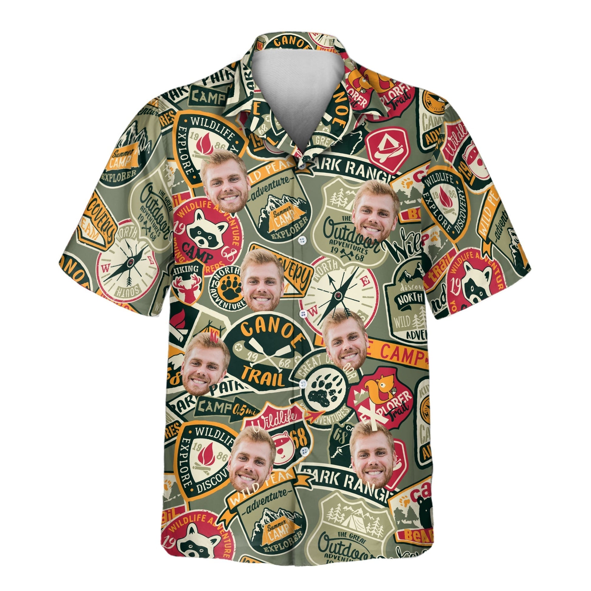 Wilderness Adventure | Aloha Custom Hawaiian Shirts with Faces or Logos Unisex T-shirt, Sweatshirt, Hoodie, Long Sleeve Tee - T-Shirt, Sweatshirt, Hoodie
