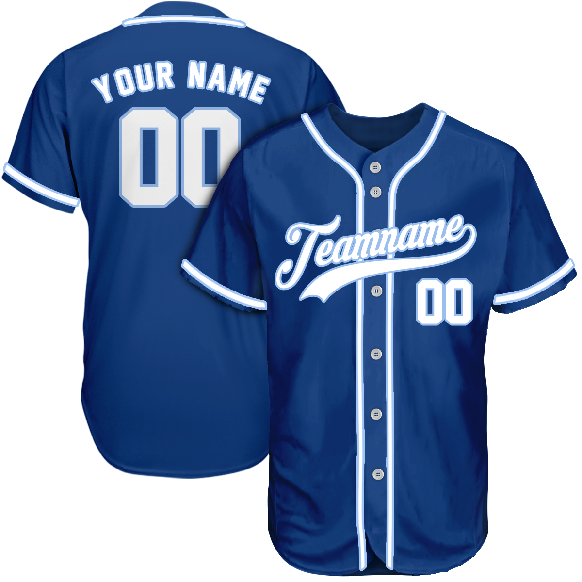 Custom Blue White Baseball Jersey Unisex T-shirt, Sweatshirt, Hoodie, Long Sleeve Tee - T-Shirt, Sweatshirt, Hoodie