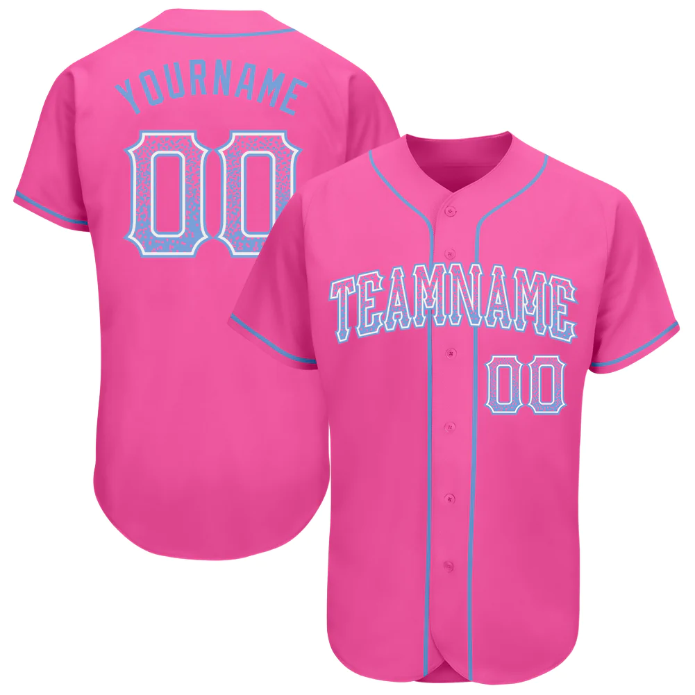 Custom Pink Light Blue-White Authentic Drift Fashion Baseball Jersey Unisex T-shirt, Sweatshirt, Hoodie, Long Sleeve Tee - T-Shirt, Sweatshirt, Hoodie