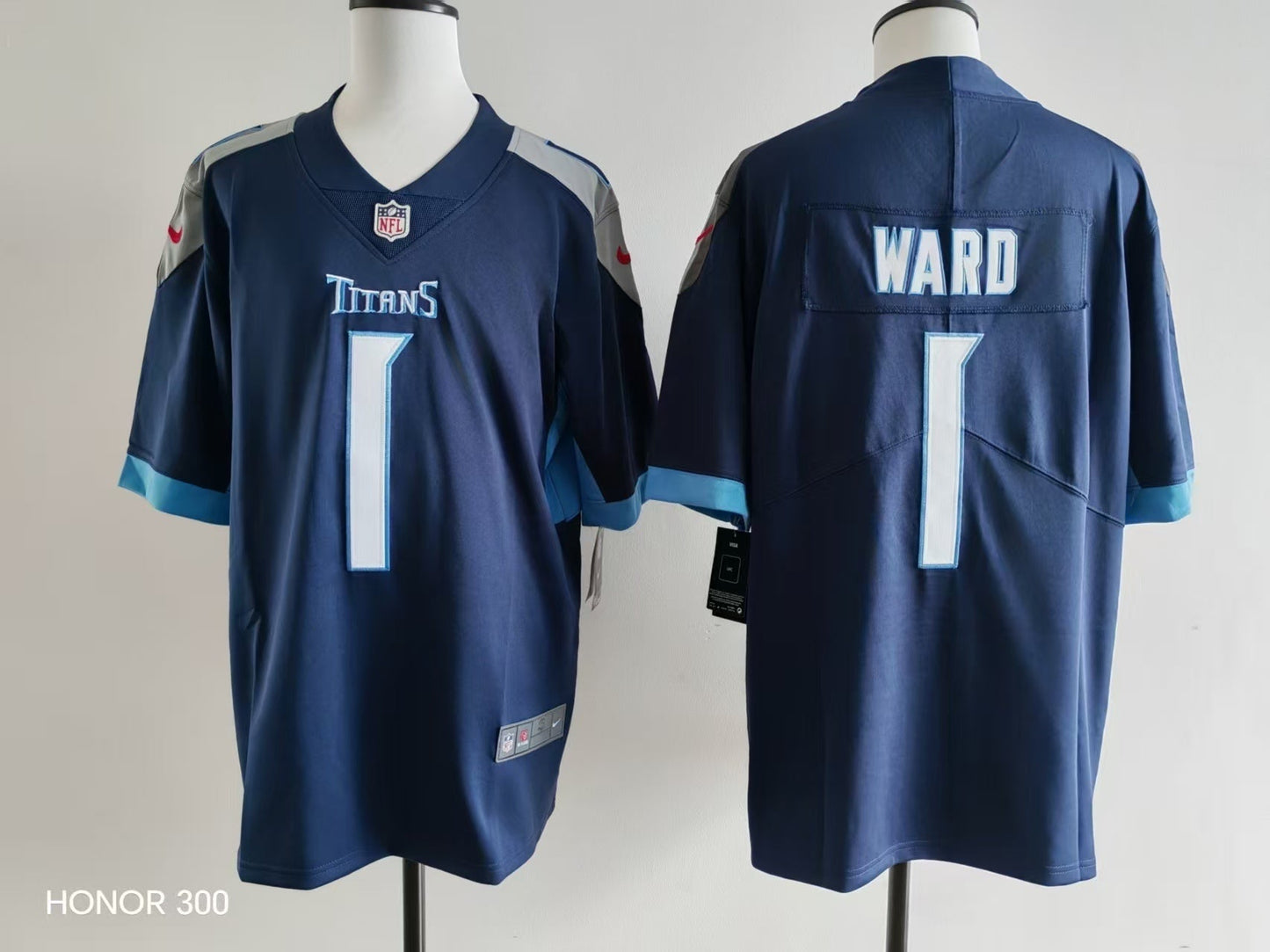 Men's Tennessee Titans Cameron Ward Jersey#1 football jersey product view 1