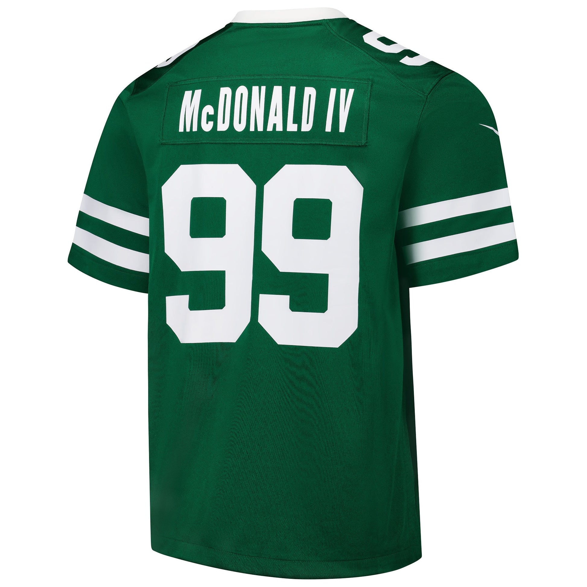 Will McDonald IV New York Jets Team Game Jersey - Legacy Green football jersey product view 3