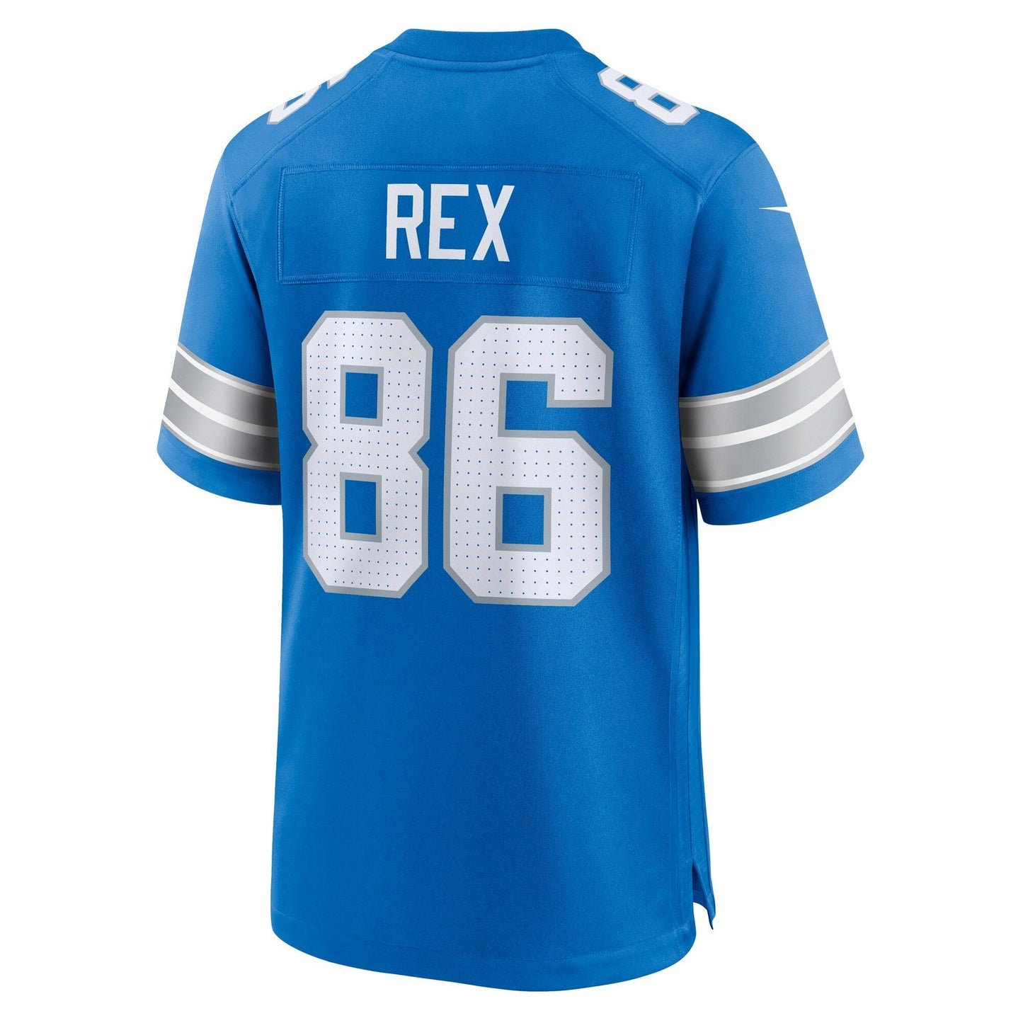 Isaac Rex Detroit Lions Game Jersey - Blue football jersey product view 3