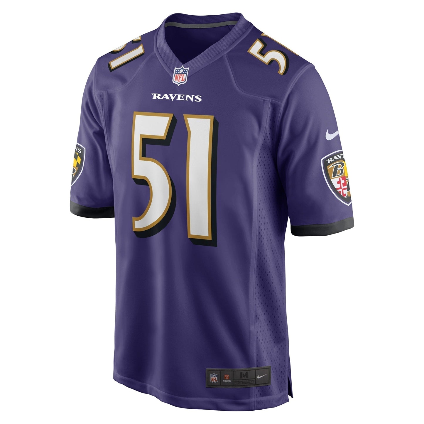 Josh Ross Baltimore Ravens Game Jersey - Purple football jersey product view 2
