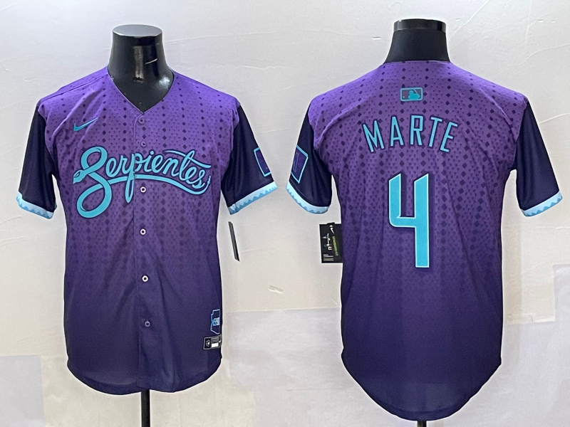 Men's Arizona Diamondbacks Ketel Marte Purple 2025 City Connect Limited Player Jersey baseball jersey product view 1