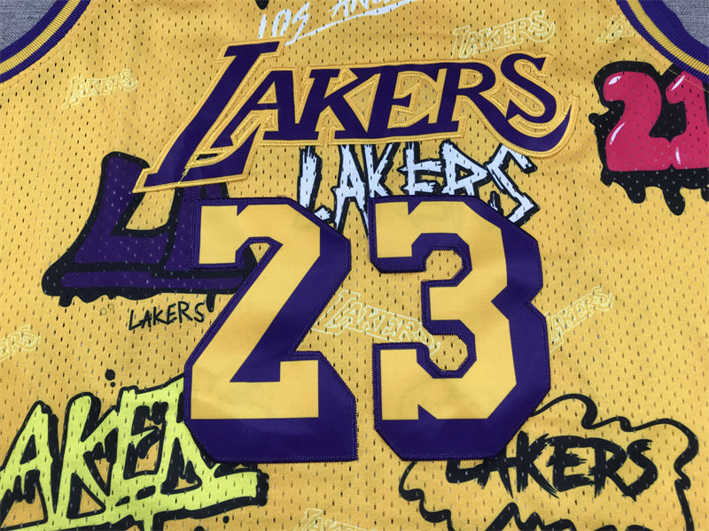 Lakers #23 Graffiti Edition Jersey basketball jersey product view 3