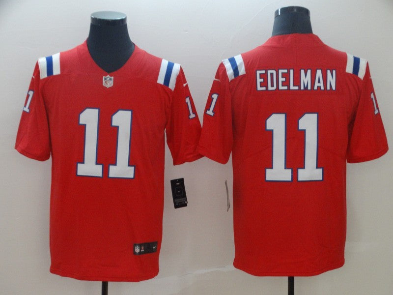 Men's New England Patriots Julian Edelman #11 Red Game Jersey1 football jersey product view 1