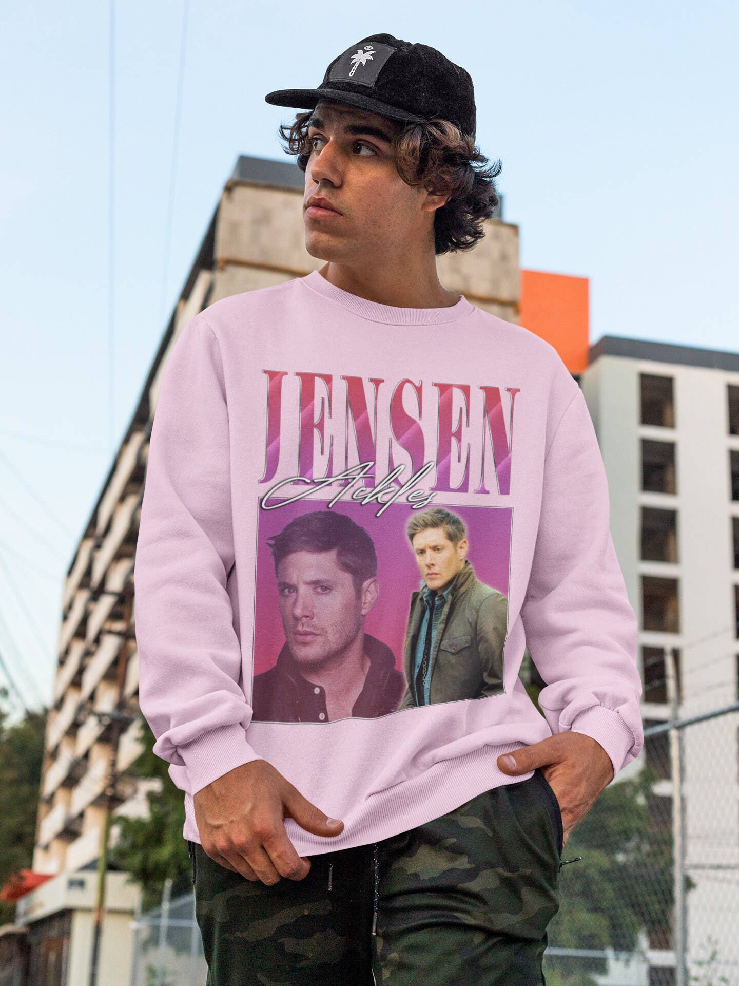 Jensen Ackles Vintage Sweatshirt - Supernatural Dean Sweatsh Unisex T-shirt, Sweatshirt, Hoodie, Long Sleeve Tee - T-Shirt, Sweatshirt, Hoodie