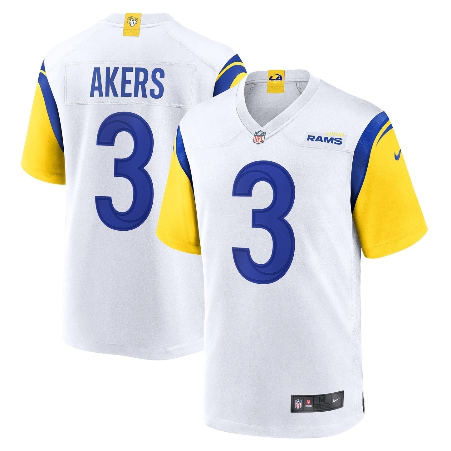 Cam Akers Los Angeles Rams Game Jersey - White football jersey product view 1