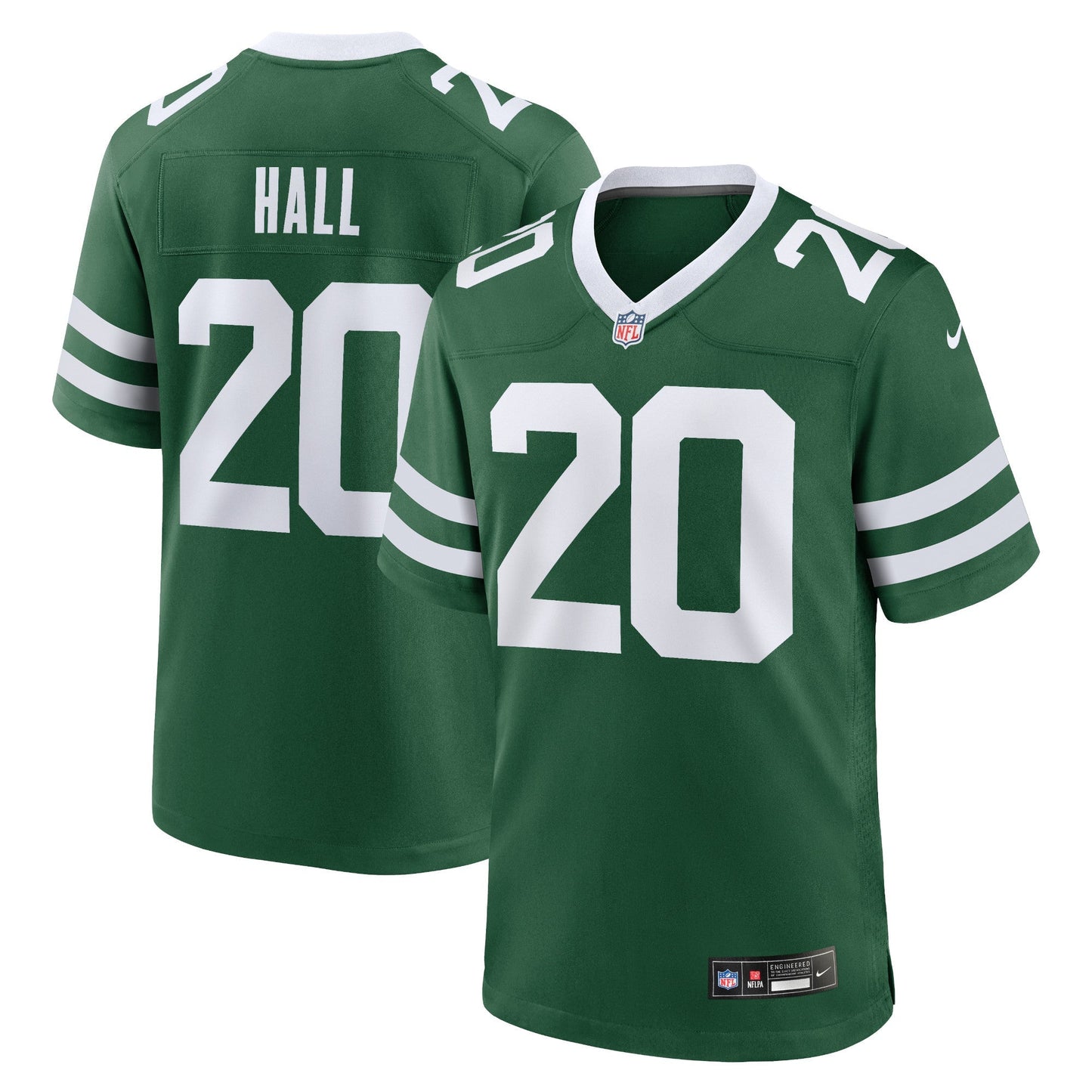Breece Hall New York Jets Game Jersey - Legacy Green football jersey product view 1