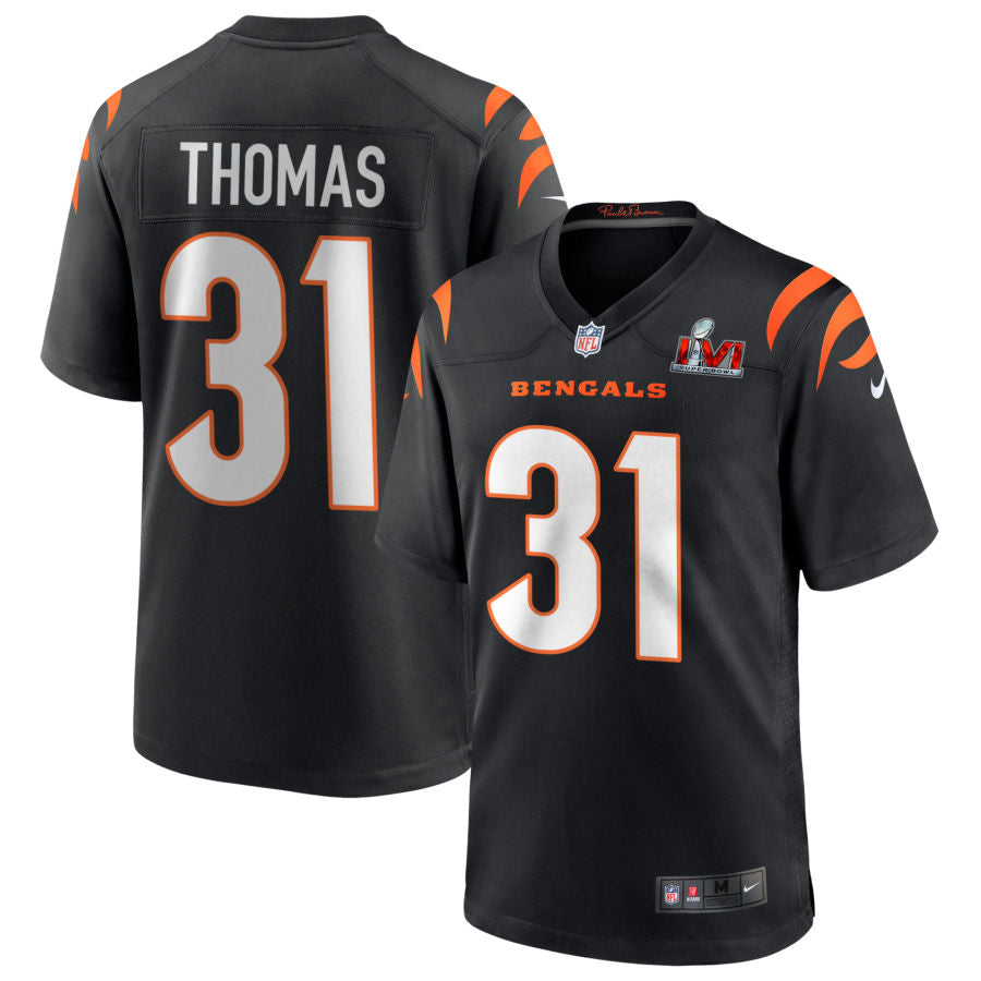 Michael Thomas Cincinnati Bengals Super Bowl LVI Game Jersey - Black football jersey product view 1