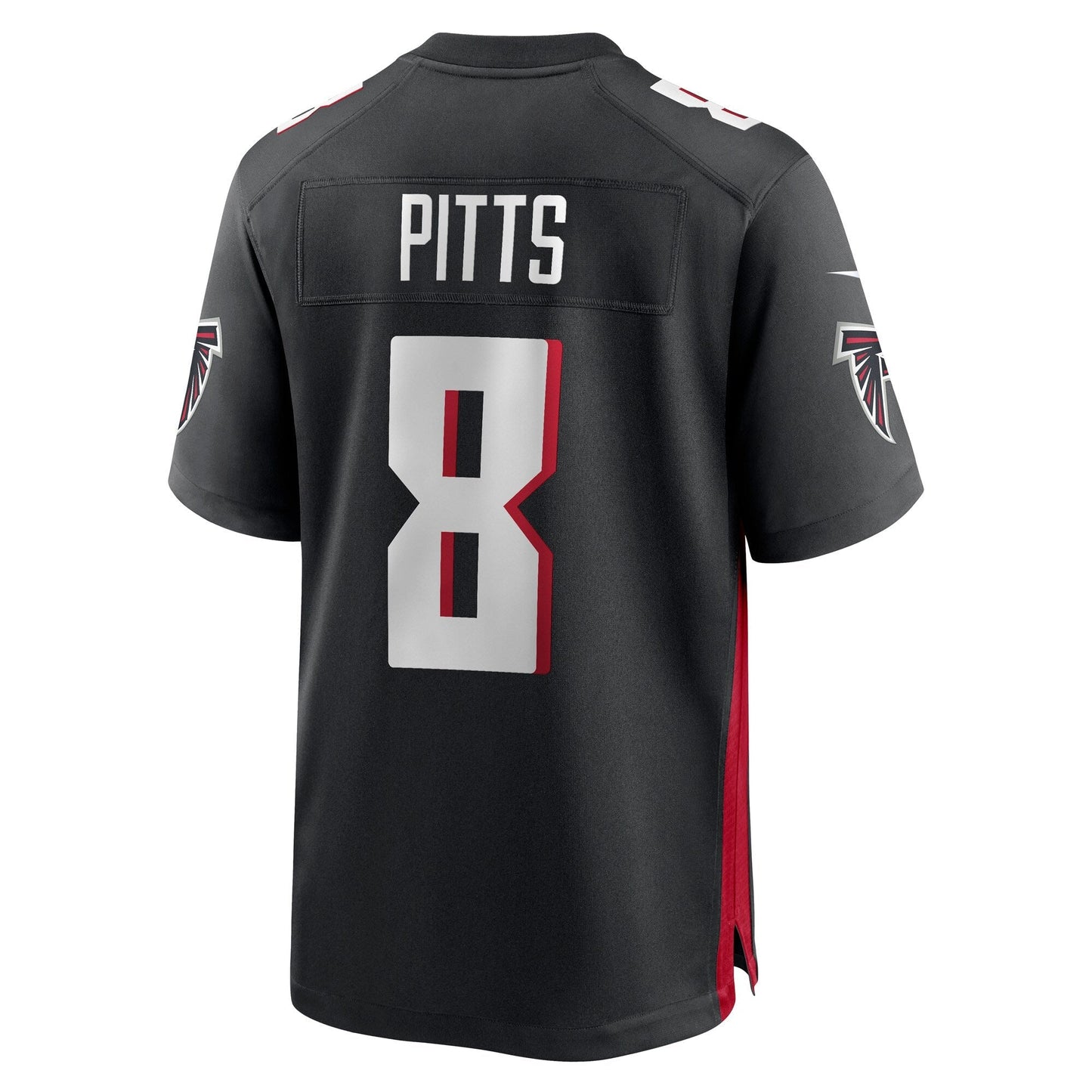 Kyle Pitts Atlanta Falcons Game Jersey - Black football jersey product view 3