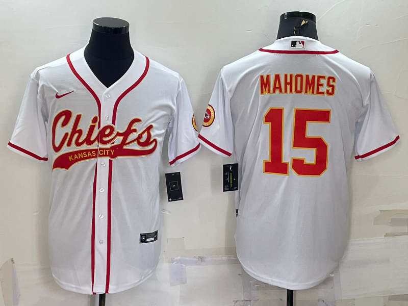 Men's Kansas City Chiefs Patrick Mahomes White Game Jersey Joint Edition football jersey product view 1