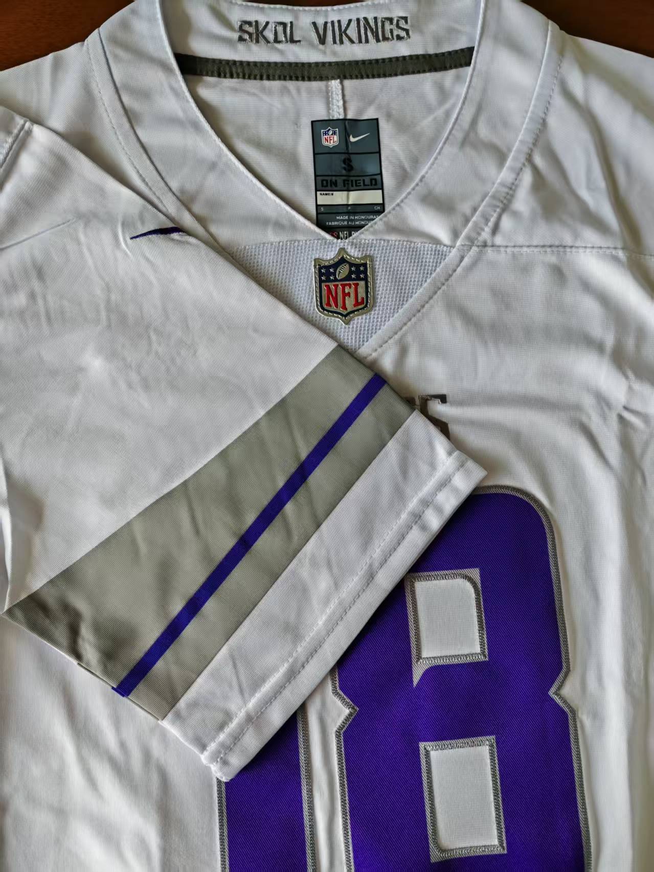 Men's Minnesota Vikings Justin Jefferson Jersey - White football jersey product view 2