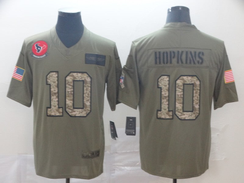 Men's Houston Texans DeAndre Hopkins #10 Brown Game Player Jersey1 football jersey product view 1