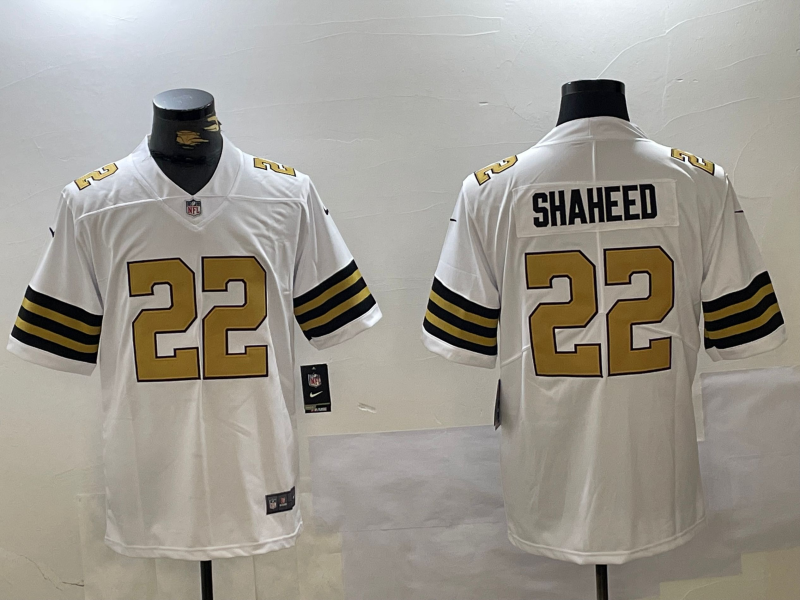 Men's New Orleans Saints Rashid Shaheed White Player Game Jersey football jersey product view 1