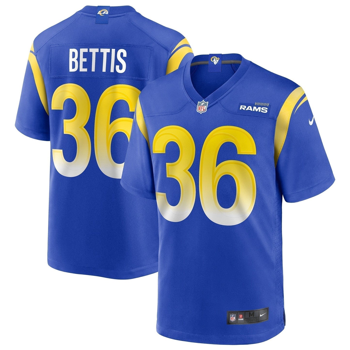 Jerome Bettis Los Angeles Rams Game Retired Jersey - Royal football jersey product view 1