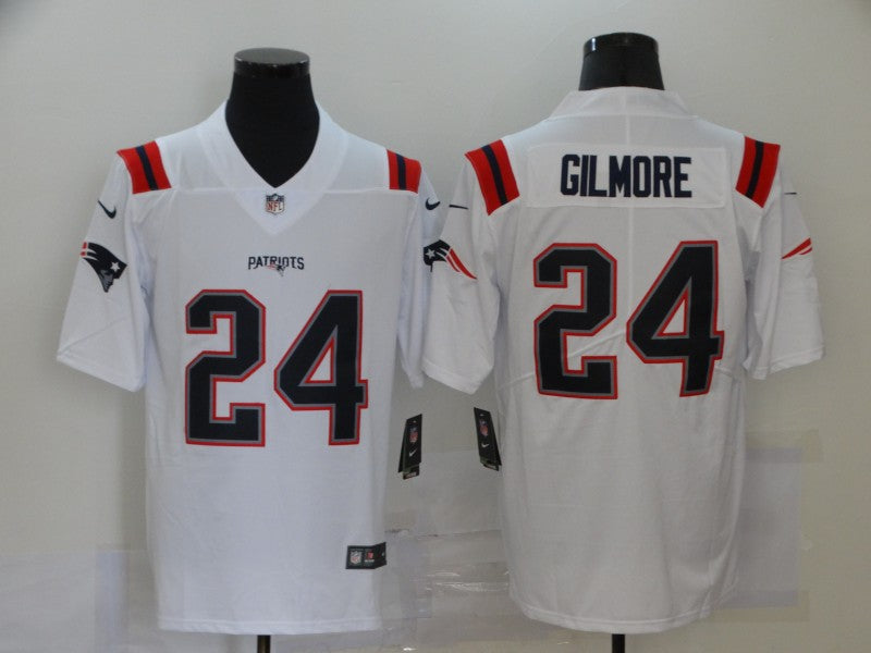 Men's New England Patriots Stephon Gilmore White Game Jersey football jersey product view 1