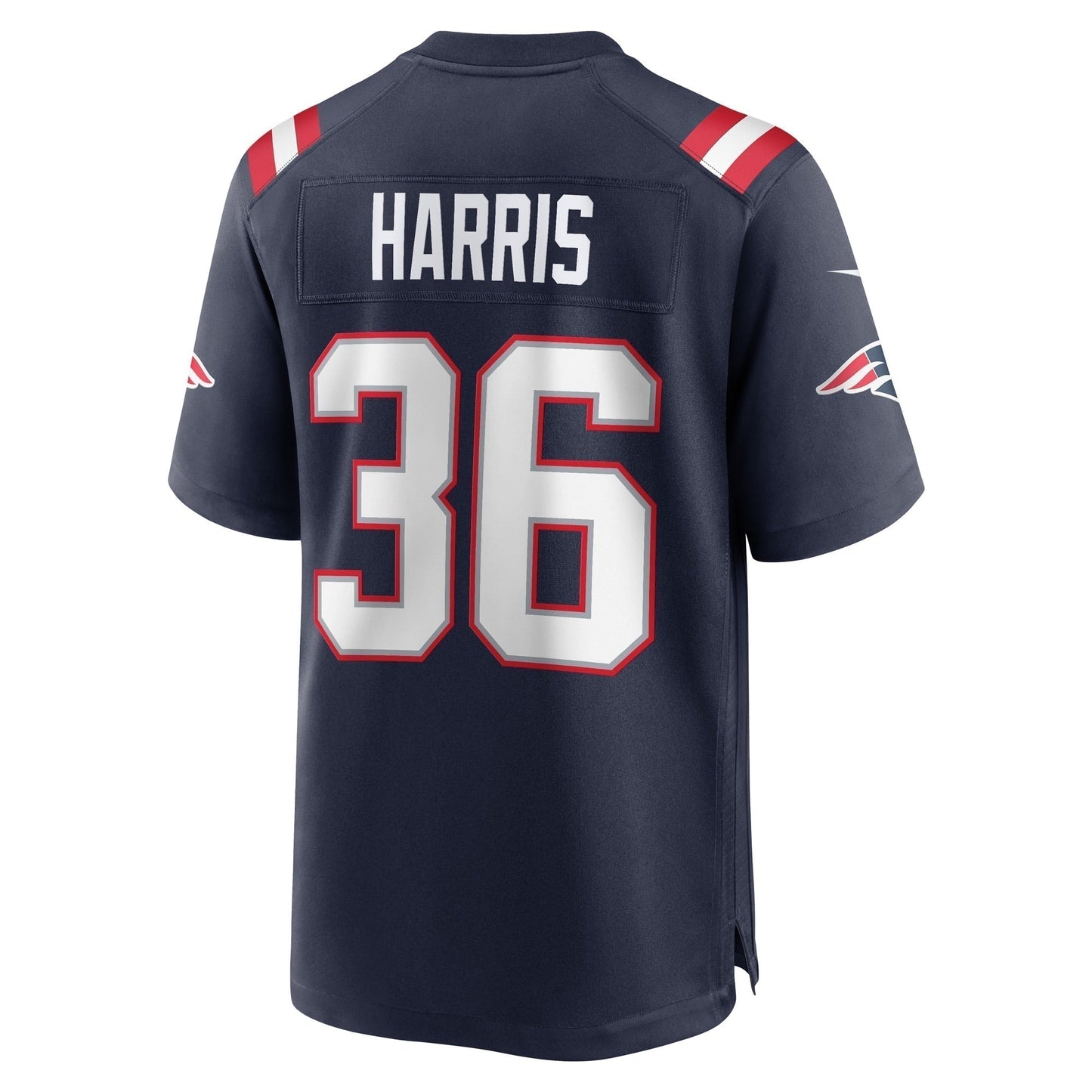 Kevin Harris New England Patriots Game Jersey - Navy football jersey product view 3