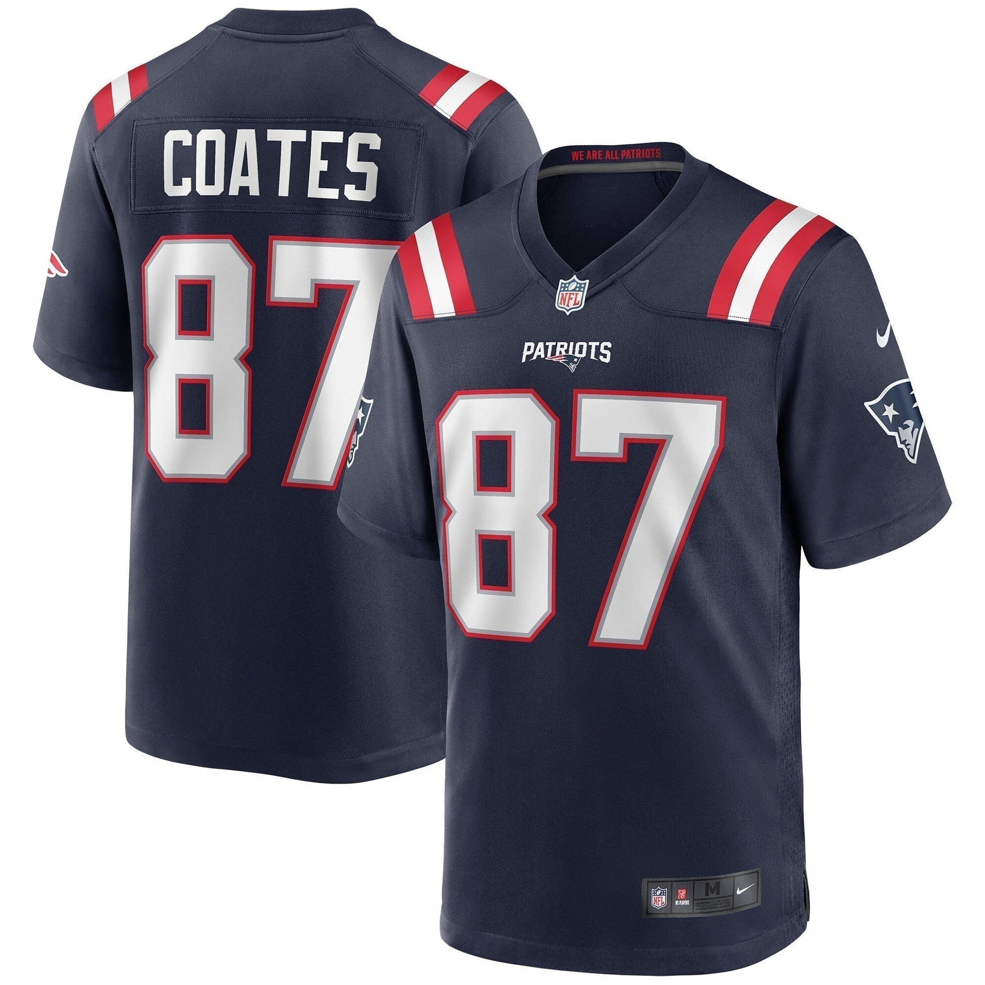 Ben Coates New England Patriots Game Retired Jersey - Navy football jersey product view 1