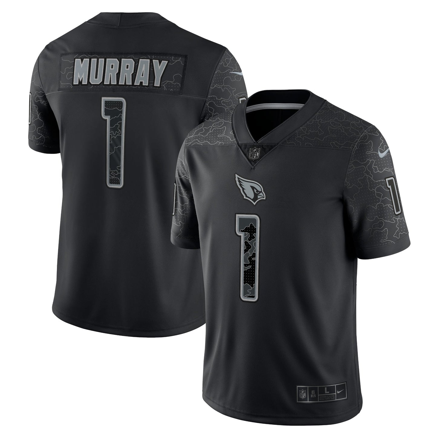 Kyler Murray Arizona Cardinals RFLCTV Limited Jersey - Black football jersey product view 1