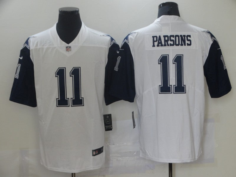 Men's Dallas Cowboys Micah Parsons #11 White Game Jersey1 football jersey product view 1