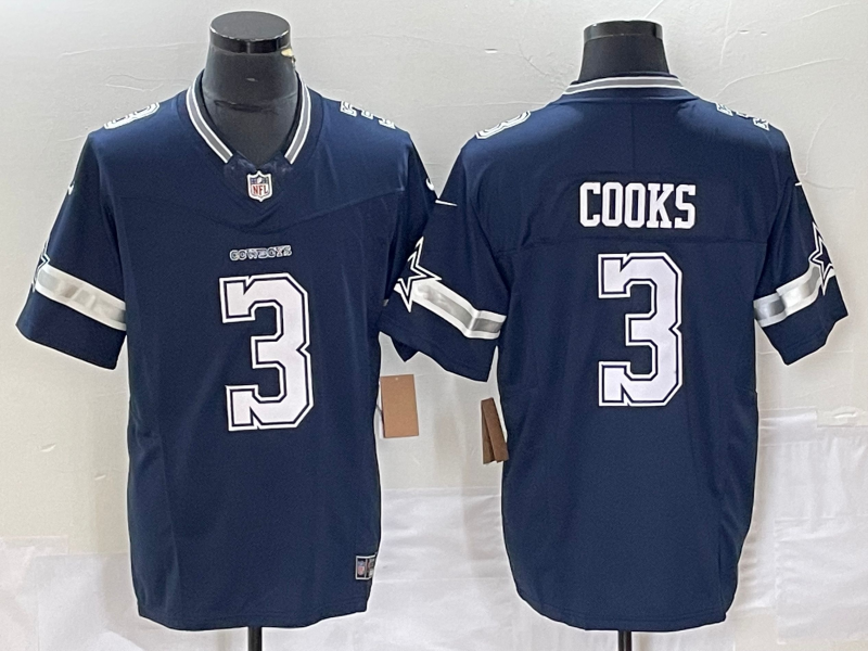 Men's Dallas Cowboys Brandin Cooks Navy Game Jersey football jersey product view 1