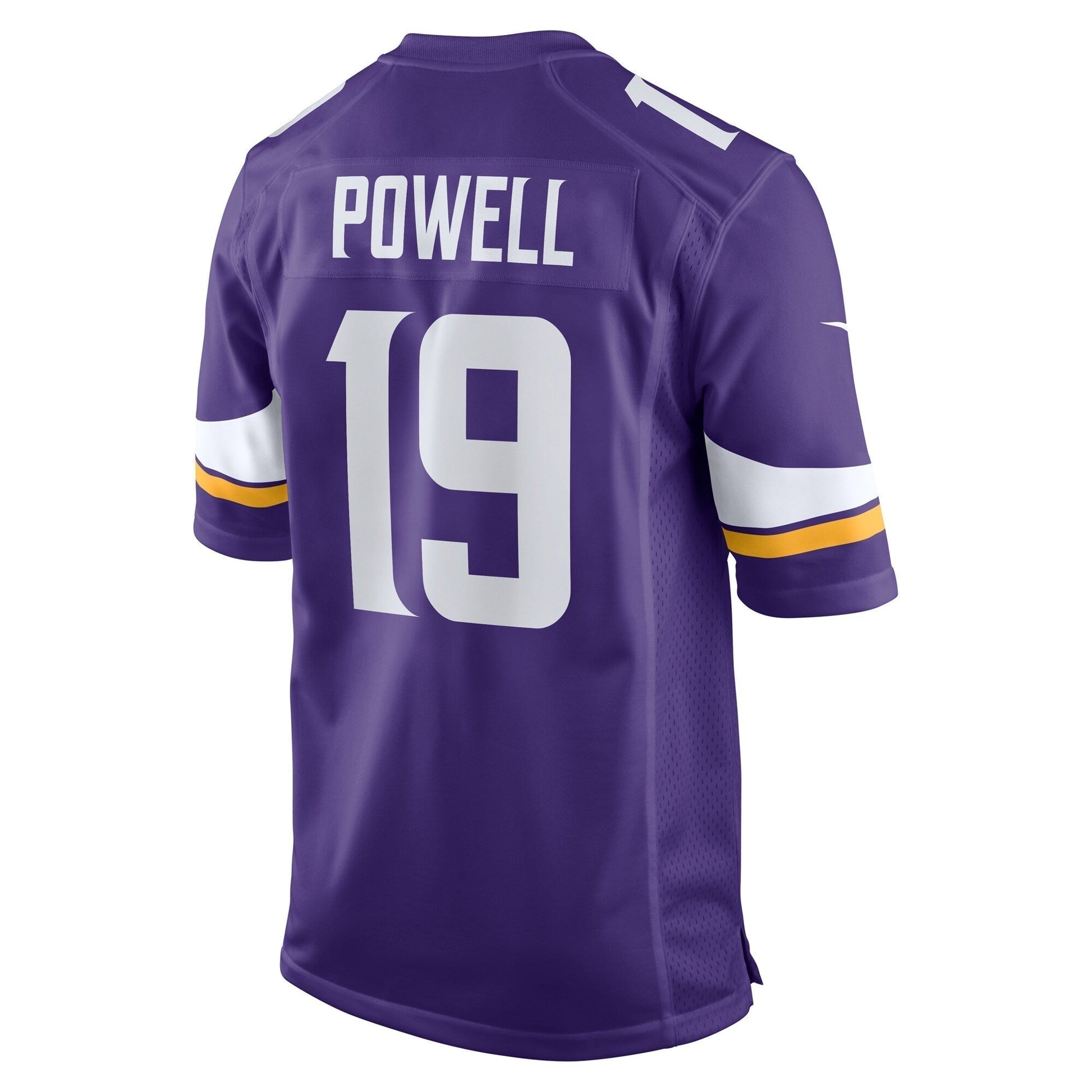 Brandon Powell Minnesota Vikings Game Jersey - Purple football jersey product view 3