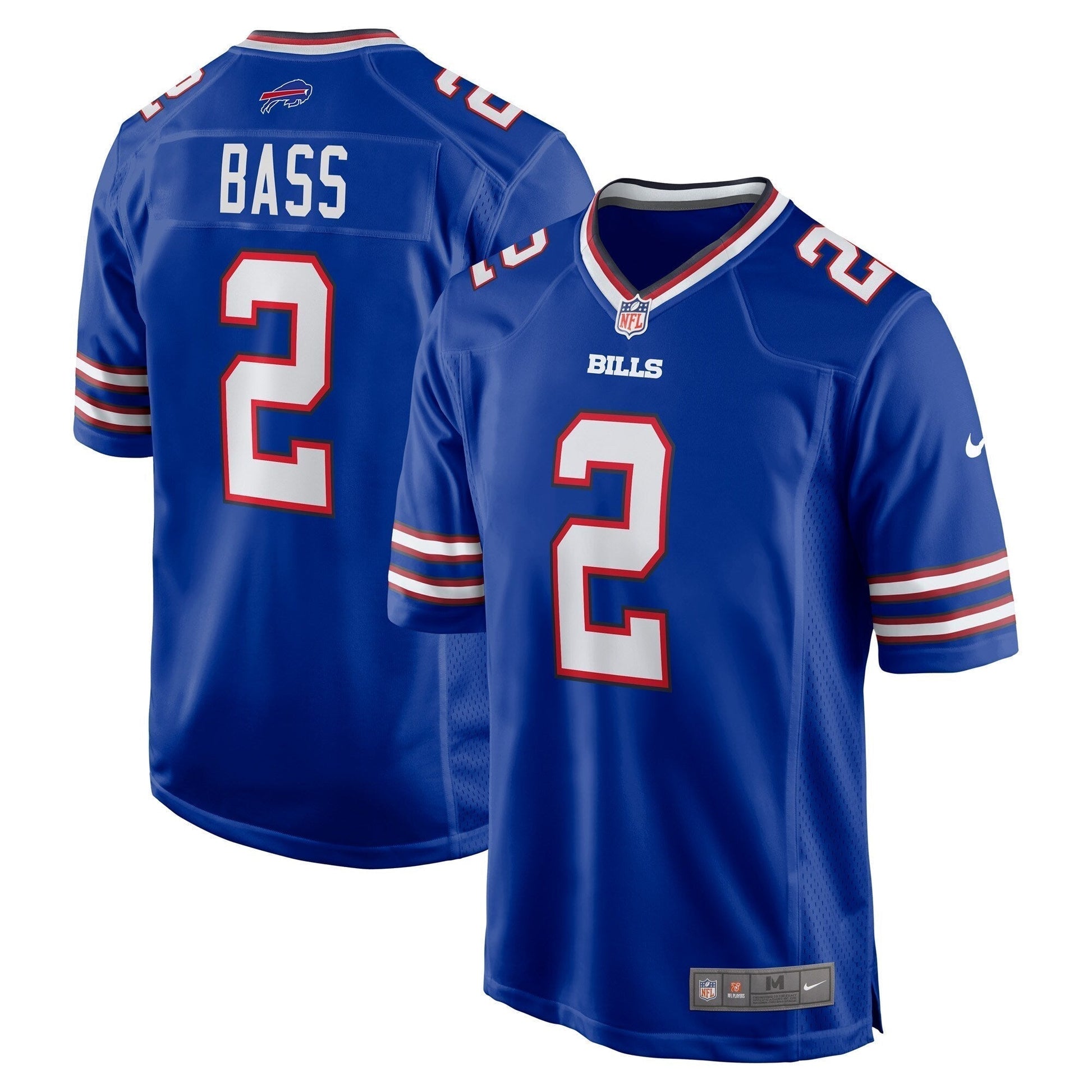 Tyler Bass Buffalo Bills Game Jersey - Royal football jersey product view 1