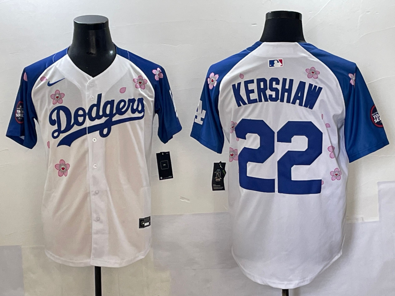Men's Los Angeles Dodgers Clayton Kershaw White Alternate Limited Player Jersey baseball jersey product view 1