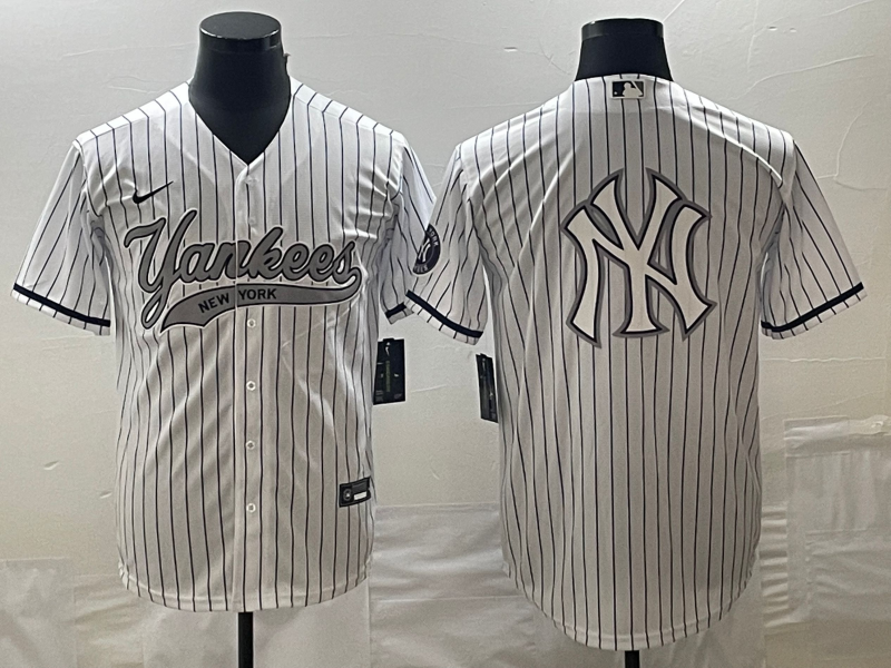 Men's New York Yankees White Player Jersey Joint Edition baseball jersey product view 1
