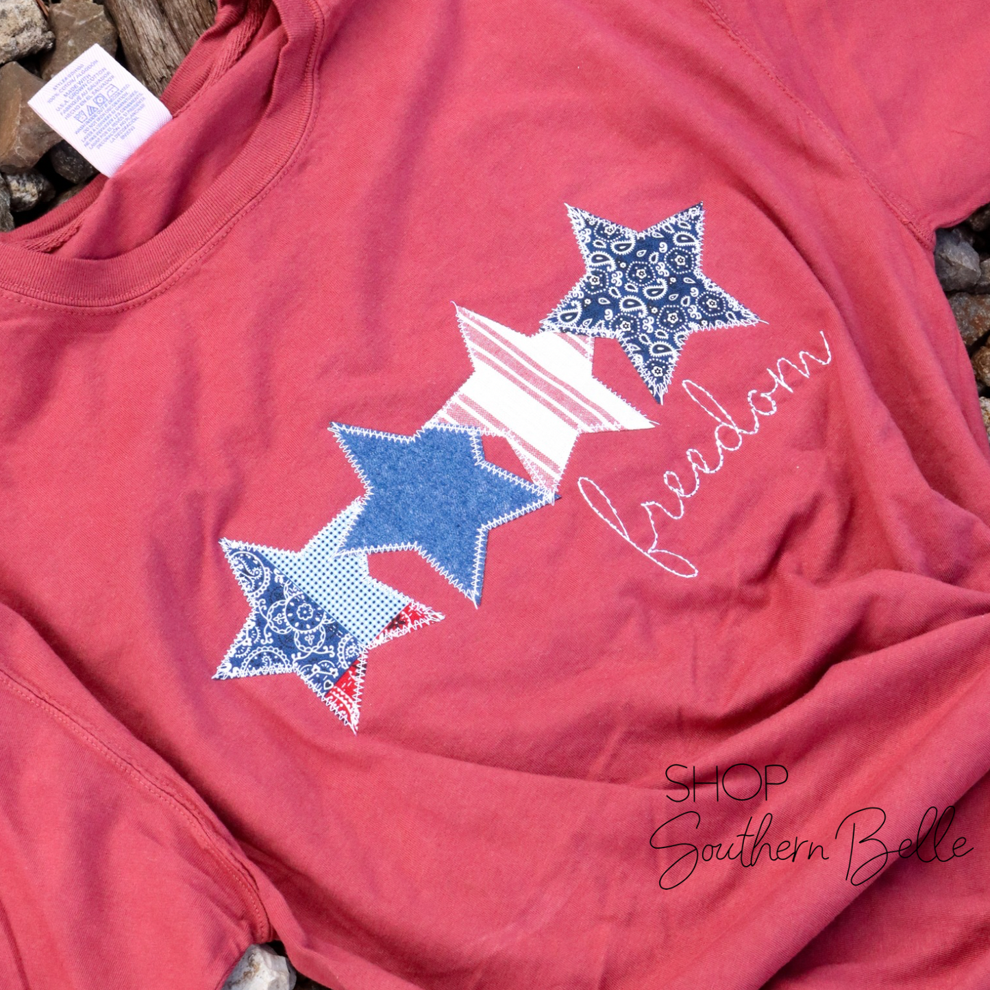 Freedom Star USA Patriotic 4th of July Short Sleeve Unisex T-shirt, Sweatshirt, Hoodie, Long Sleeve Tee - T-Shirt, Sweatshirt, Hoodie