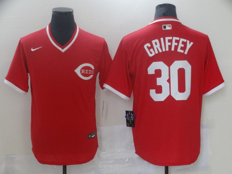 Men's Cincinnati Reds Ken Griffey Jr. Red Alternate Game Jersey baseball jersey product view 1