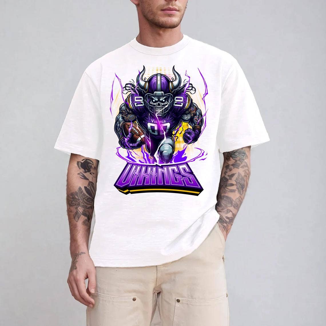 Minnesota Vikings Football Mascot Battle Surge - Gift For Fa Unisex T-shirt, Sweatshirt, Hoodie, Long Sleeve Tee - T-Shirt, Sweatshirt, Hoodie