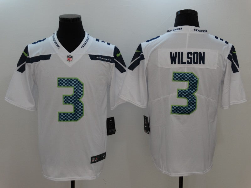 Men's Seattle Seahawks Russell Wilson White Game Jersey football jersey product view 1