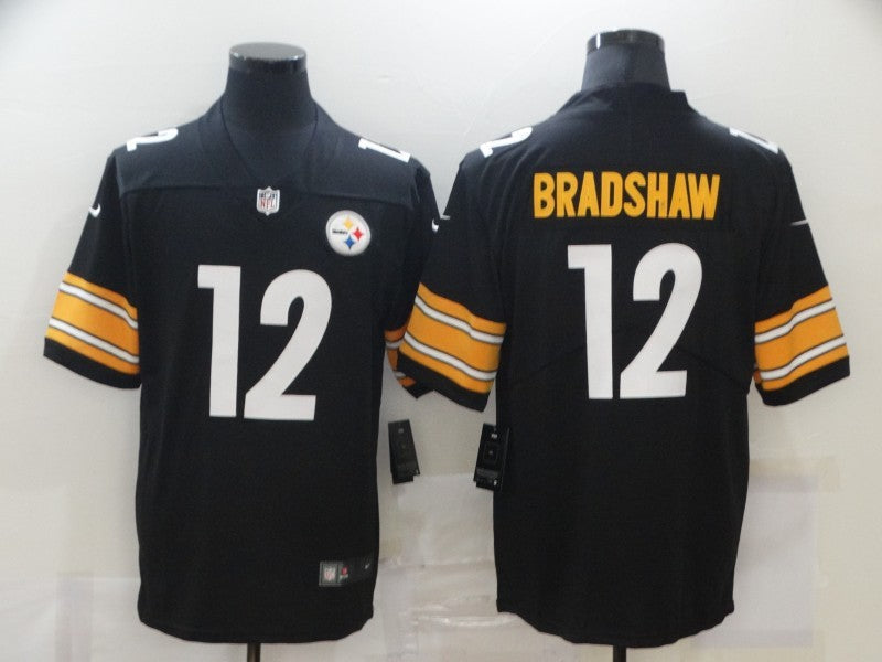 Men's Pittsburgh Steelers Terry Bradshaw Black Game Jersey football jersey product view 1