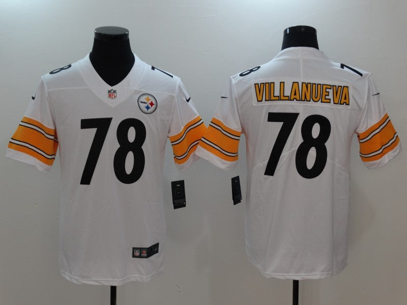 Men's Pittsburgh Steelers Alejandro Villanueva White Game Jersey football jersey product view 1