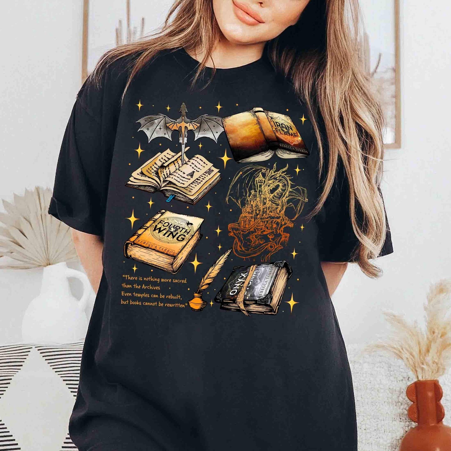 Fourth Wing Series T-Shirt For Fans - Dragon Rider Merch Unisex T-shirt, Sweatshirt, Hoodie, Long Sleeve Tee - T-Shirt, Sweatshirt, Hoodie