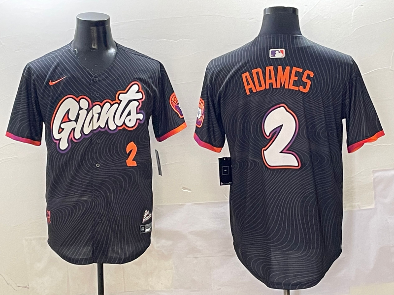 Men's San Francisco Giants Willy Adames Black 2025 City Connect Limited Player Jersey baseball jersey product view 1