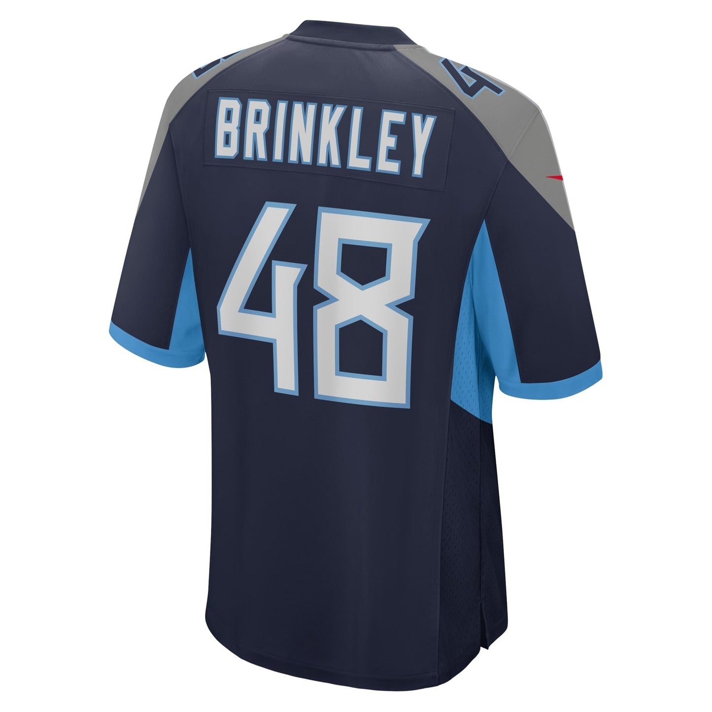 Beau Brinkley Tennessee Titans Game Jersey - Navy football jersey product view 3