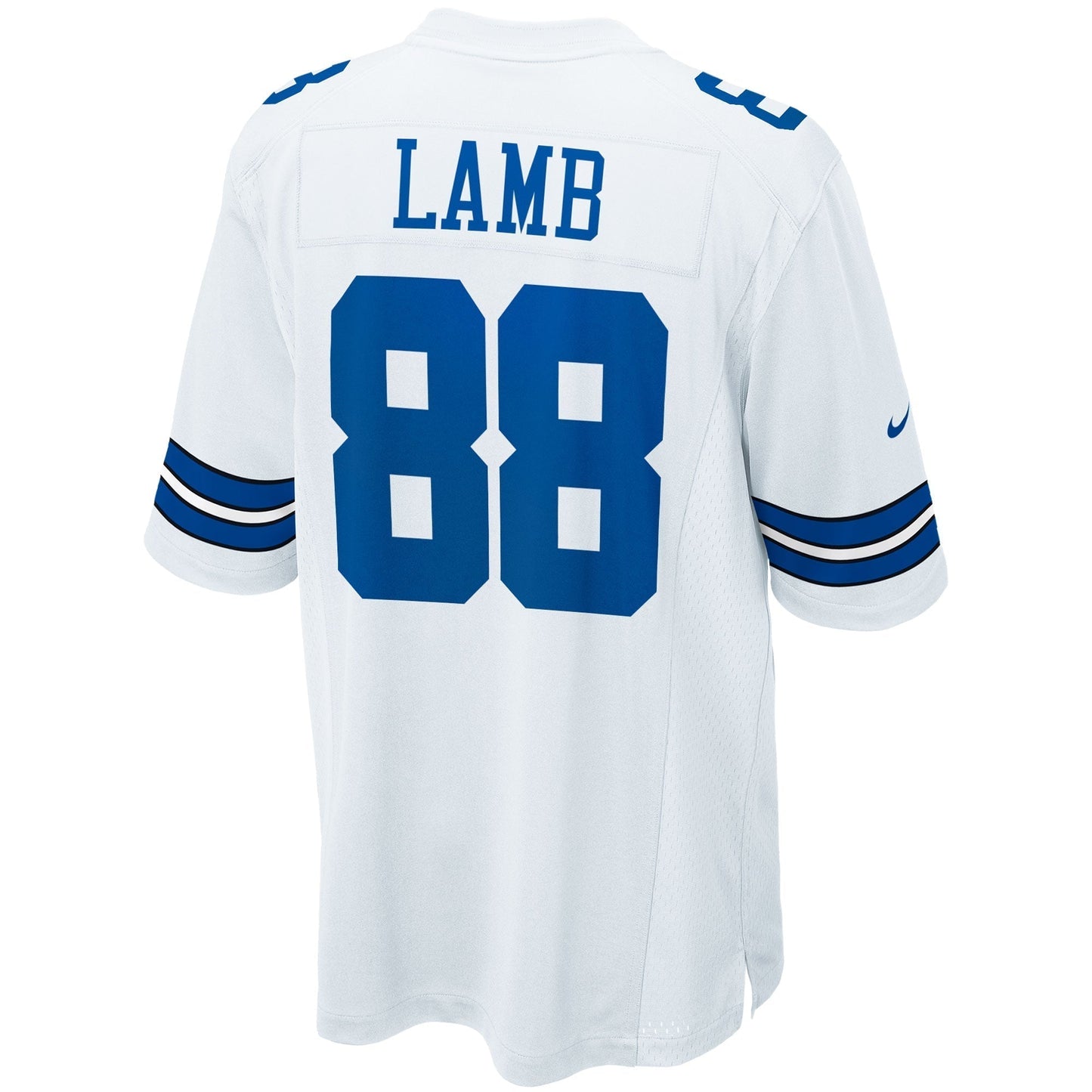 CeeDee Lamb Dallas Cowboys Game Team Jersey - White football jersey product view 3