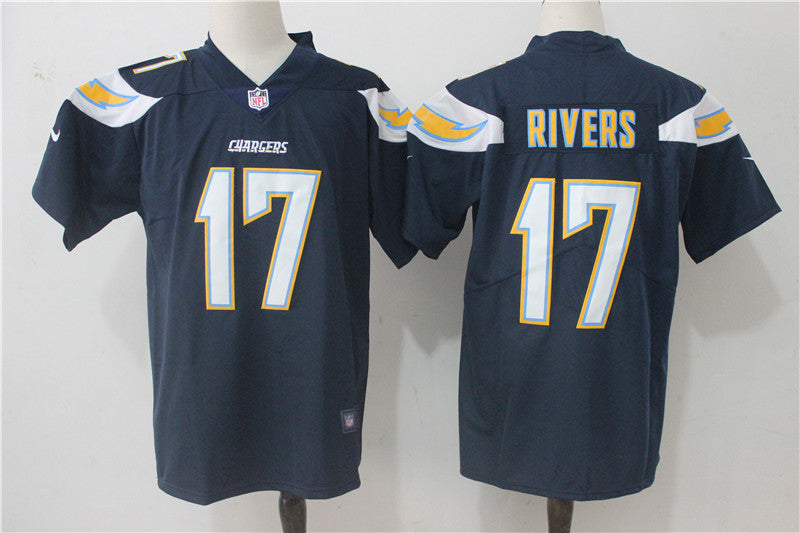 Men's Los Angeles Chargers Philip Rivers #17 Navy Game Jersey1 football jersey product view 1