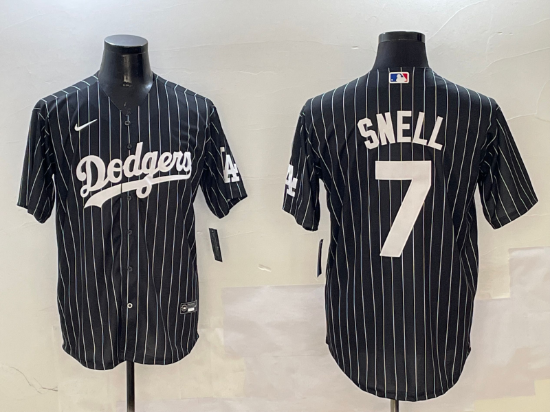 Men's Los Angeles Dodgers Blake Snell Black Alternate Limited Player Jersey baseball jersey product view 1