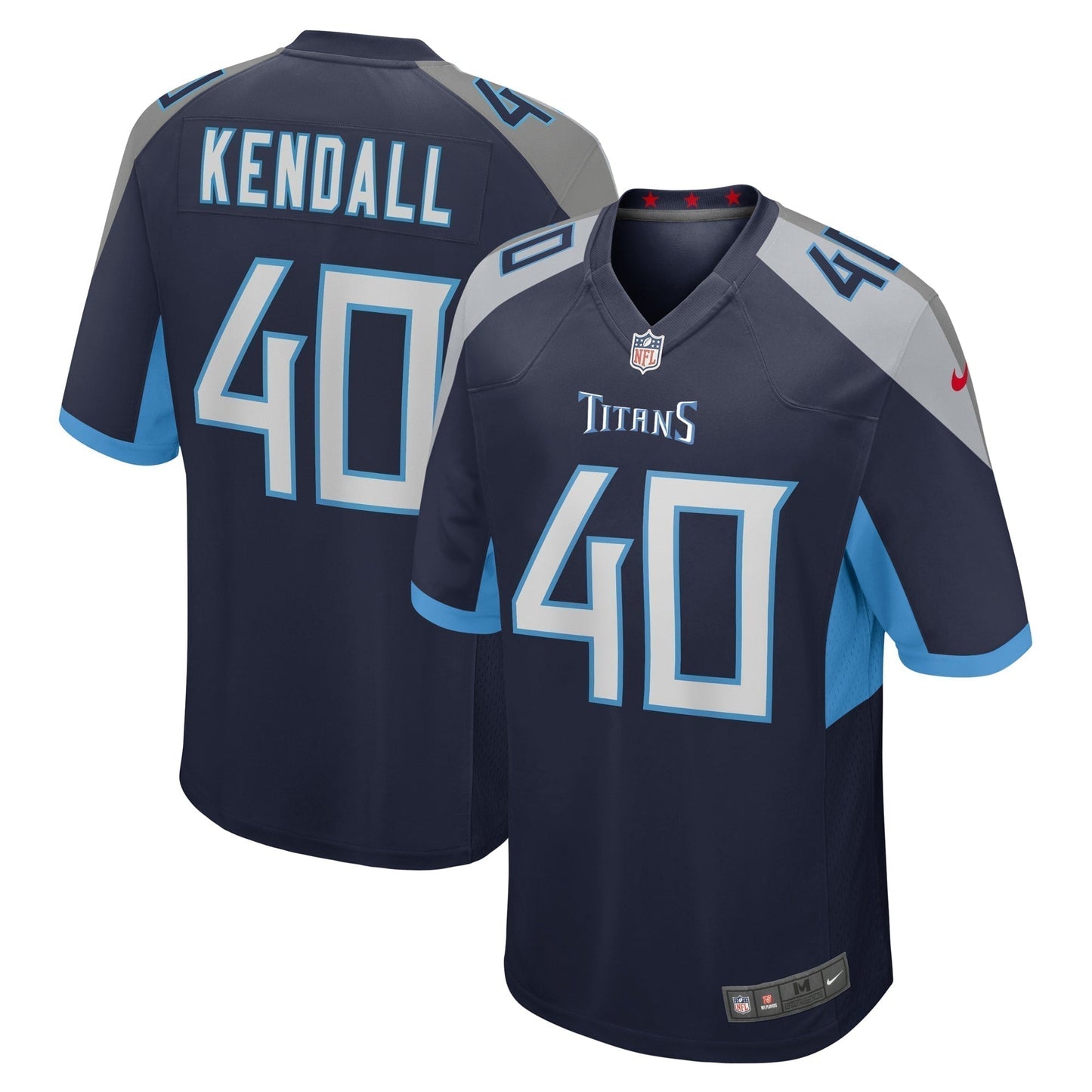 Anthony Kendall Tennessee Titans Team Game Jersey - Navy football jersey product view 1