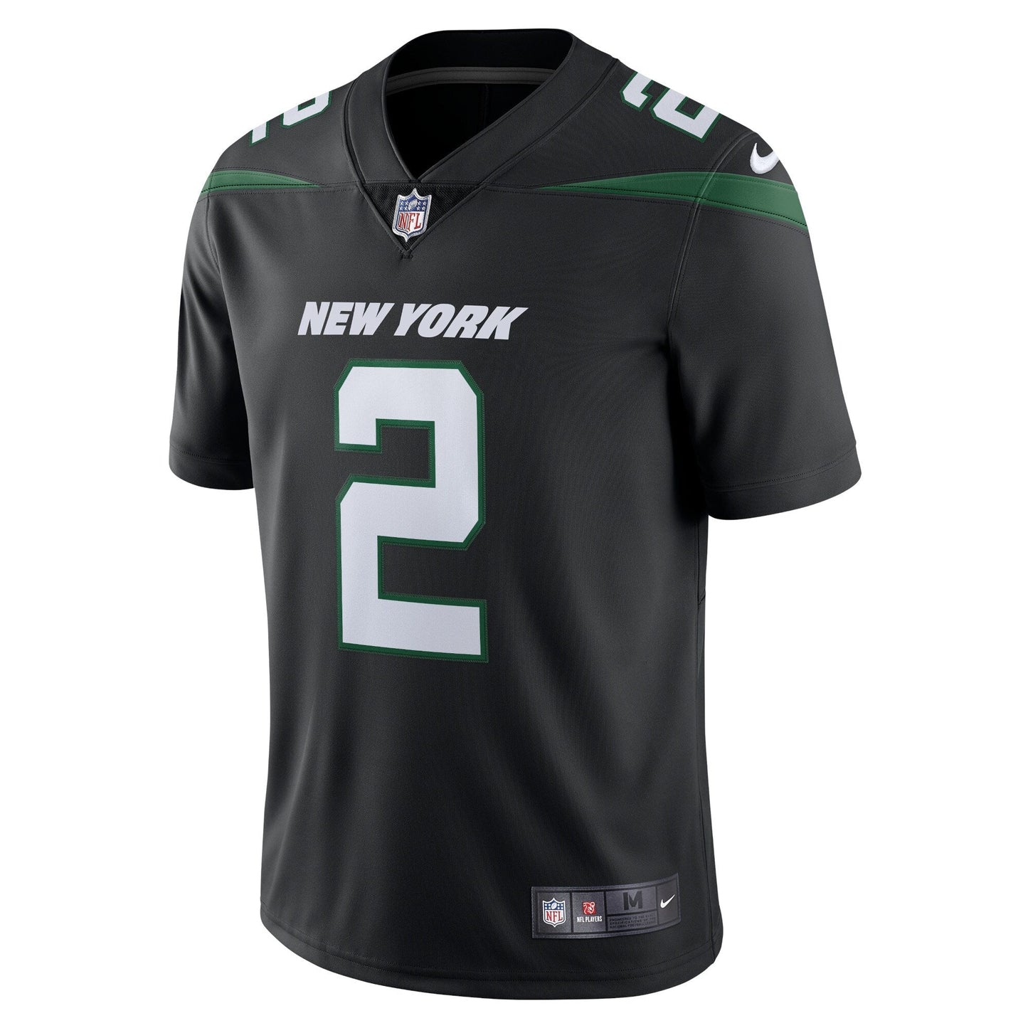 Zach Wilson New York Jets Vapor Limited Jersey - Stealth Black football jersey product view 2